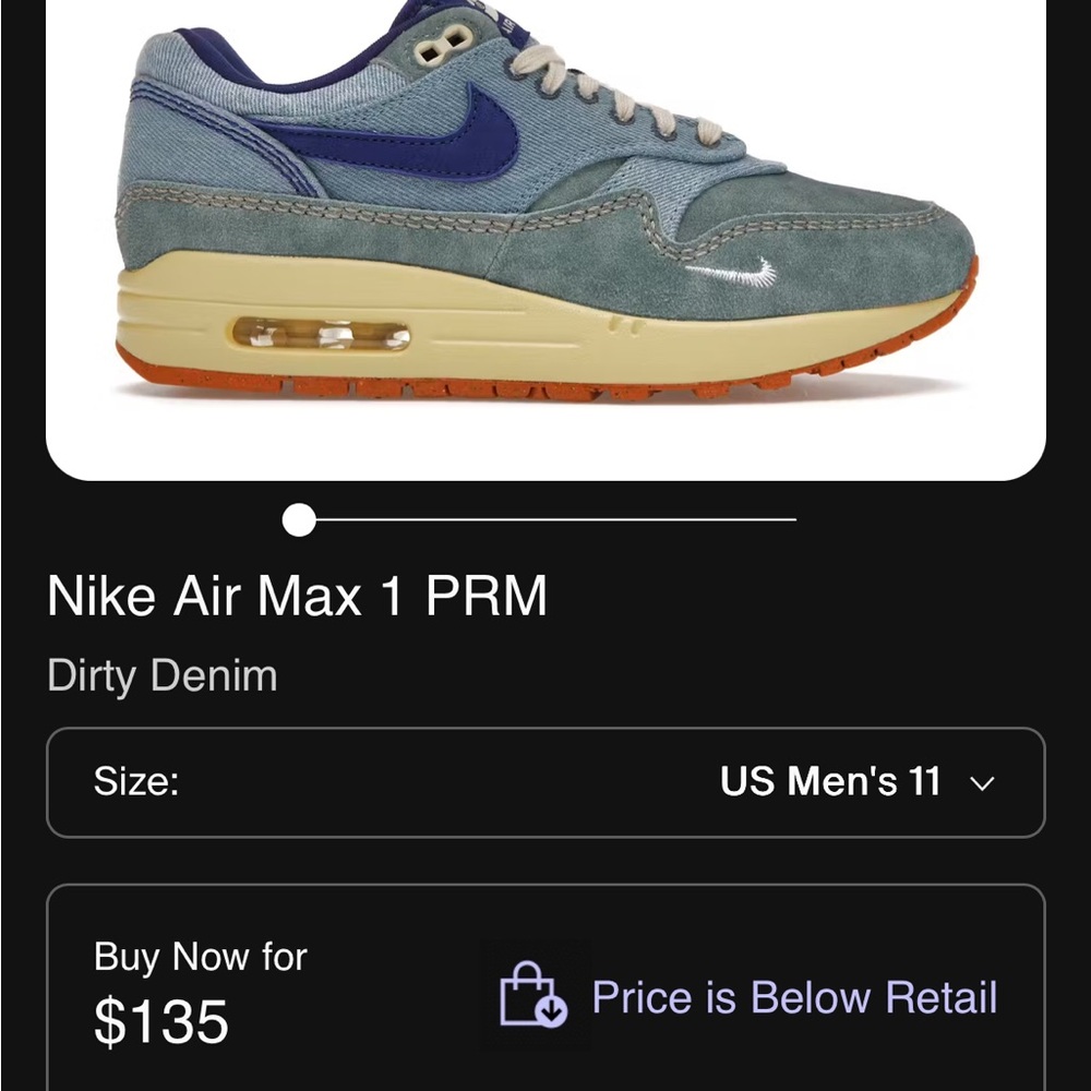 Nike air max 1 PRM dirty denim